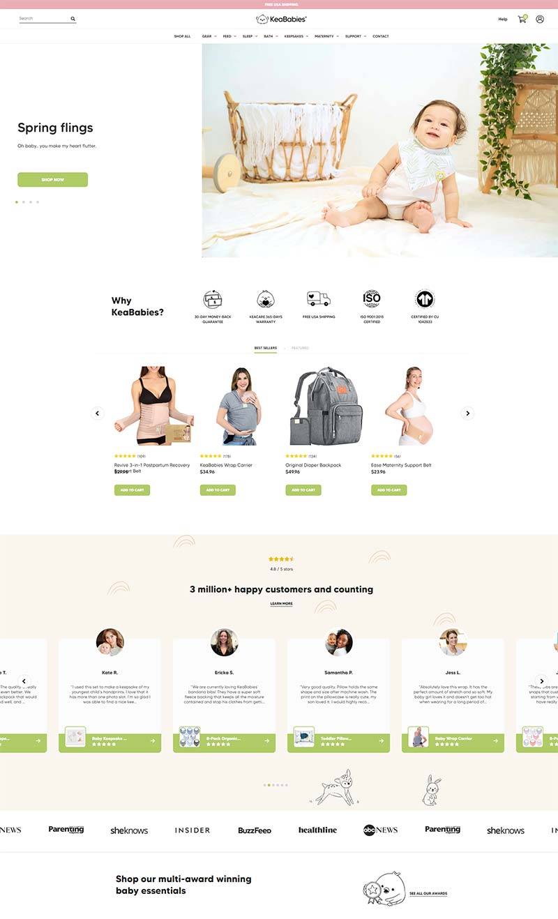 KeaBabies 美国专业母婴用品购物网站