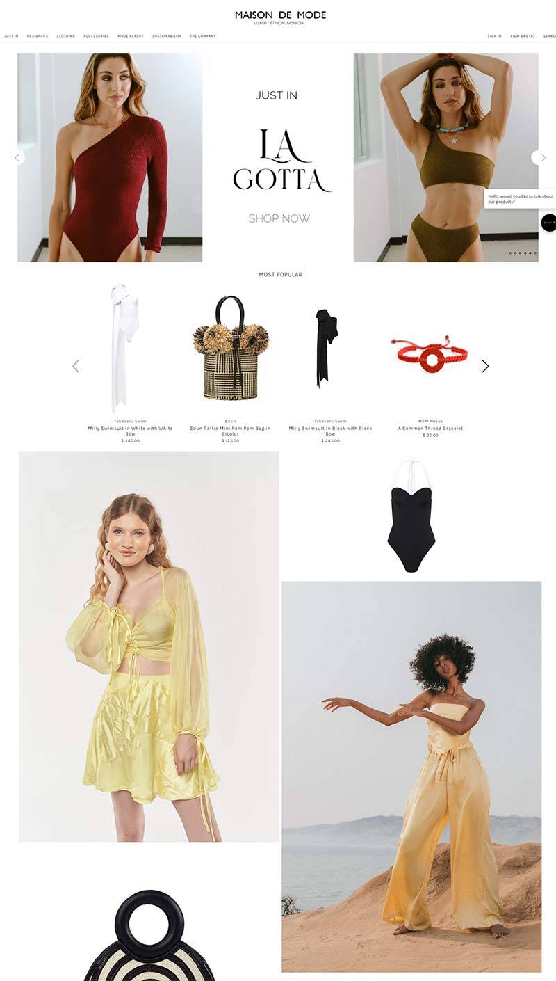 MAISON DE MODE 美国轻奢时装配饰品牌购物网站