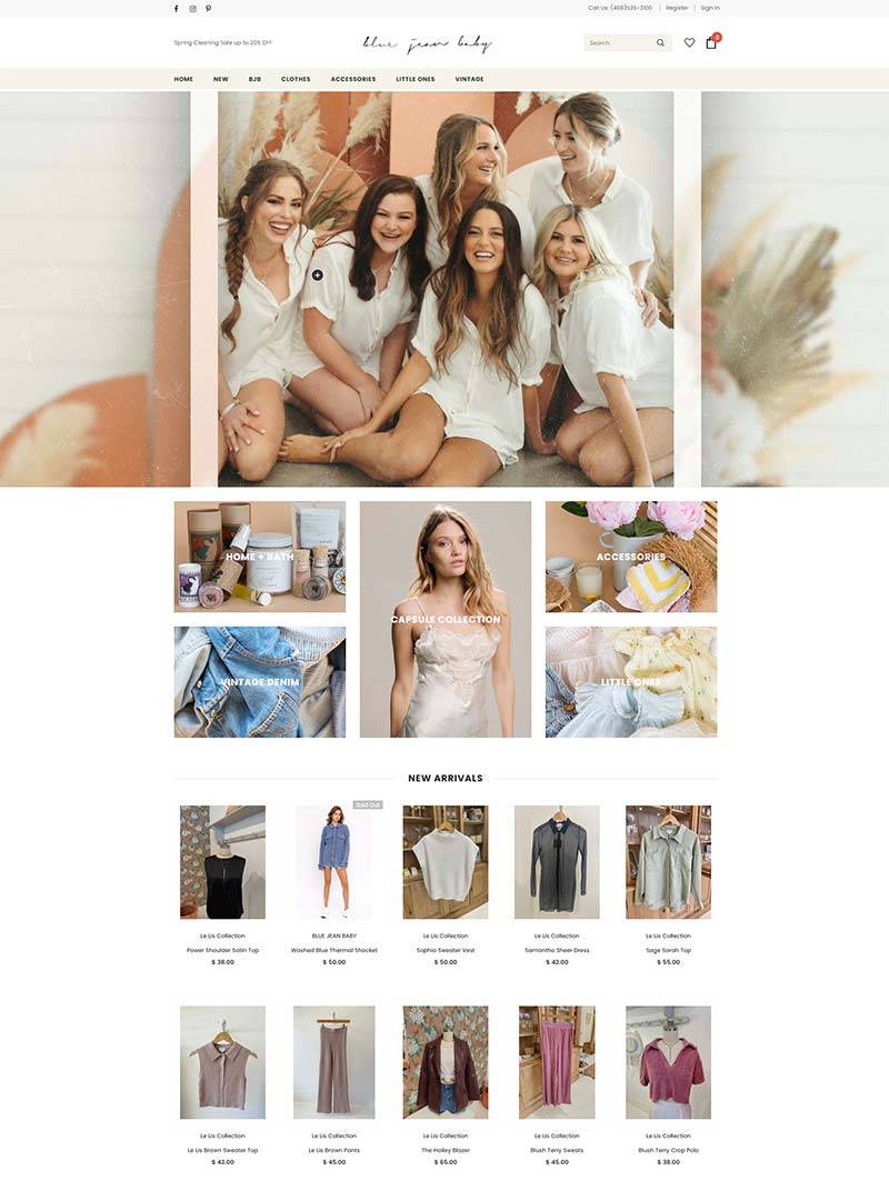 Blue Jean Baby 美国复古风格女装品牌购物网站