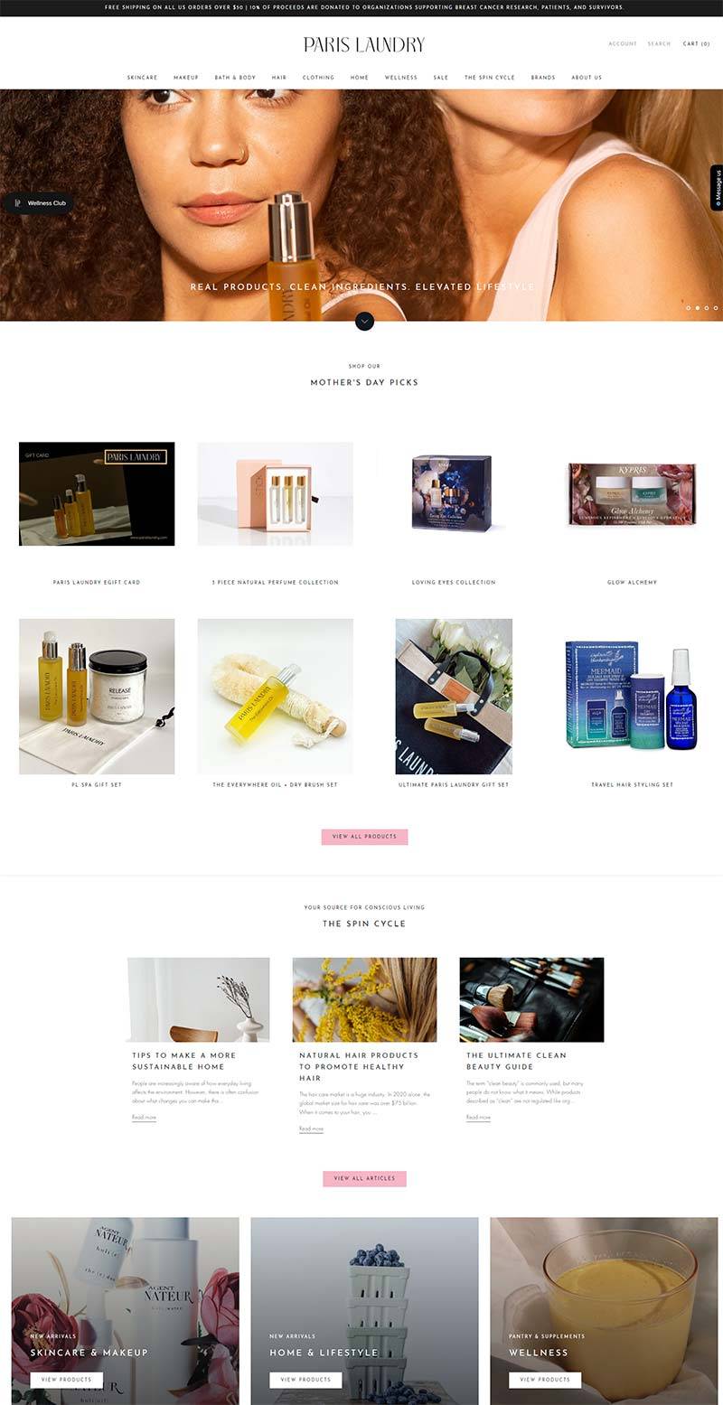 Paris Laundry 美国天然植物护肤品牌购物网站
