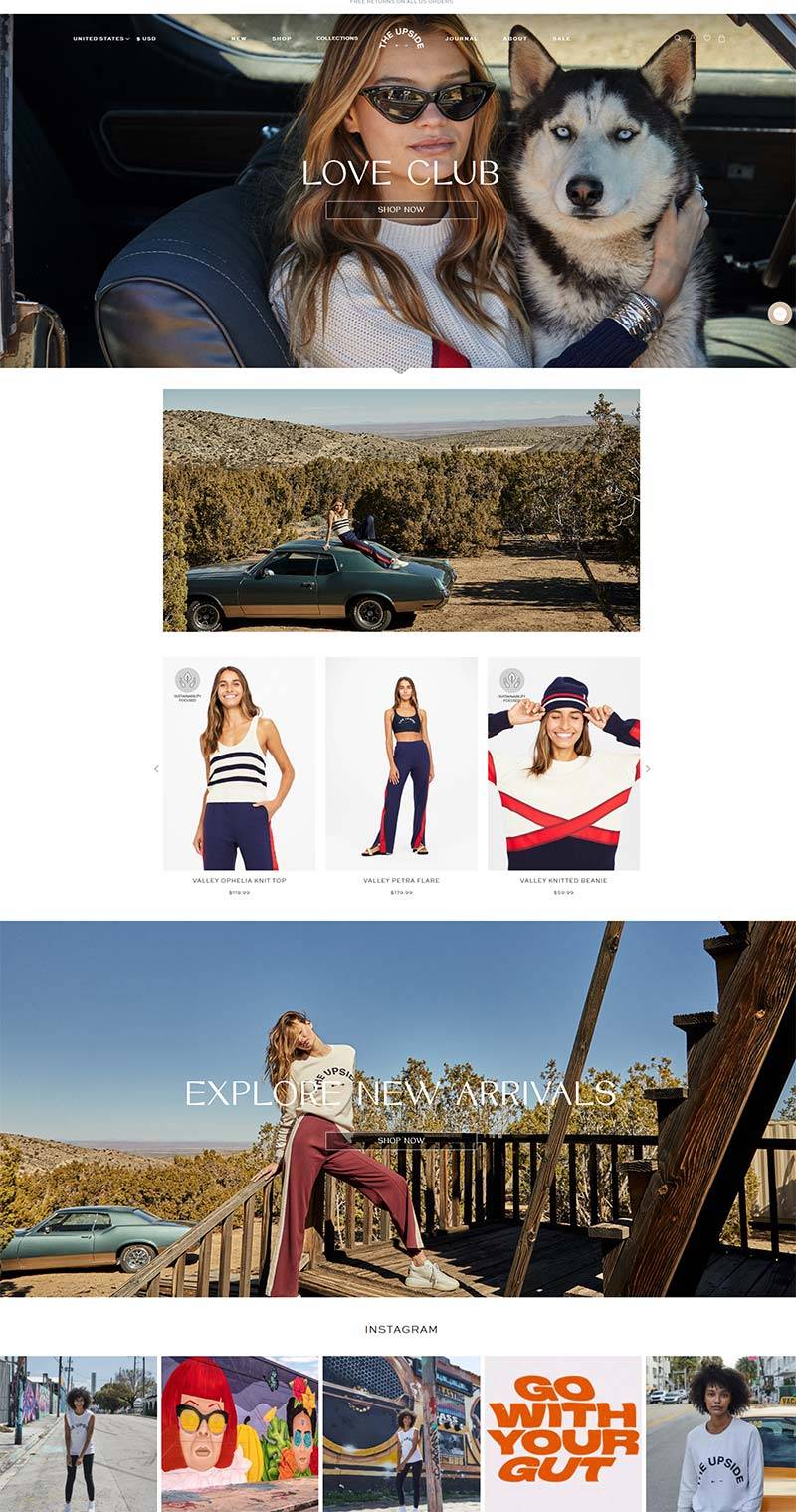THE UPSIDE 澳大利亚运动服饰品牌购物网站