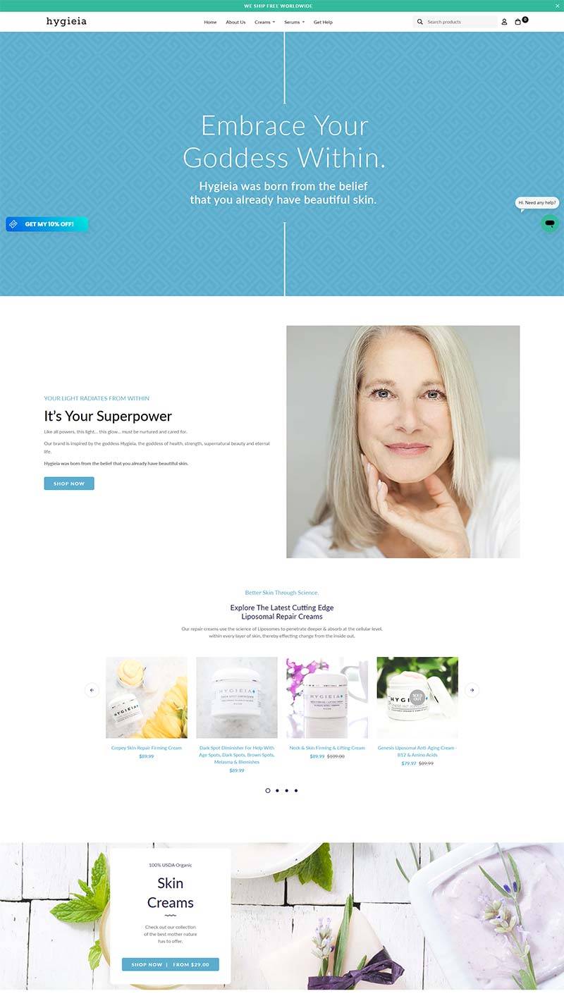 Hygieia Skincare 美国抗衰老护肤品购物网站