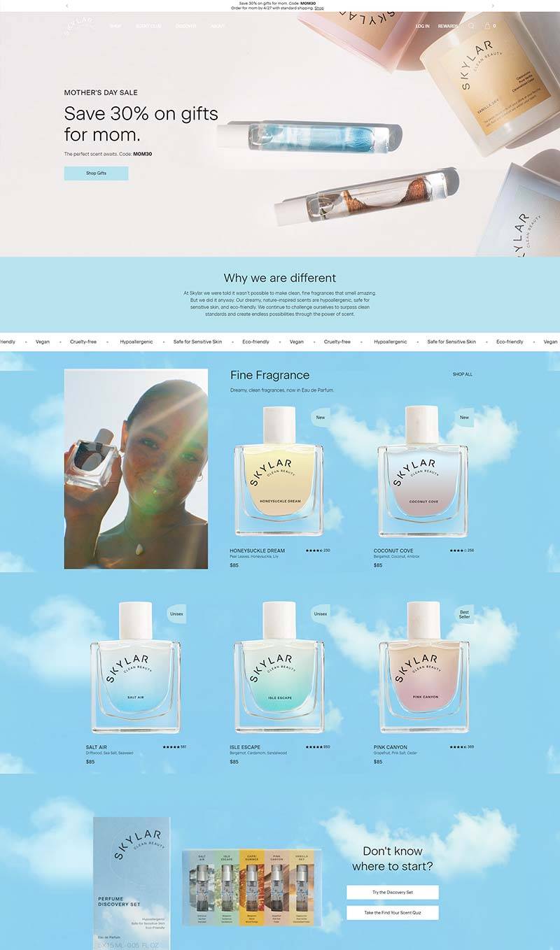 Skylar 美国清新香水品牌购物网站