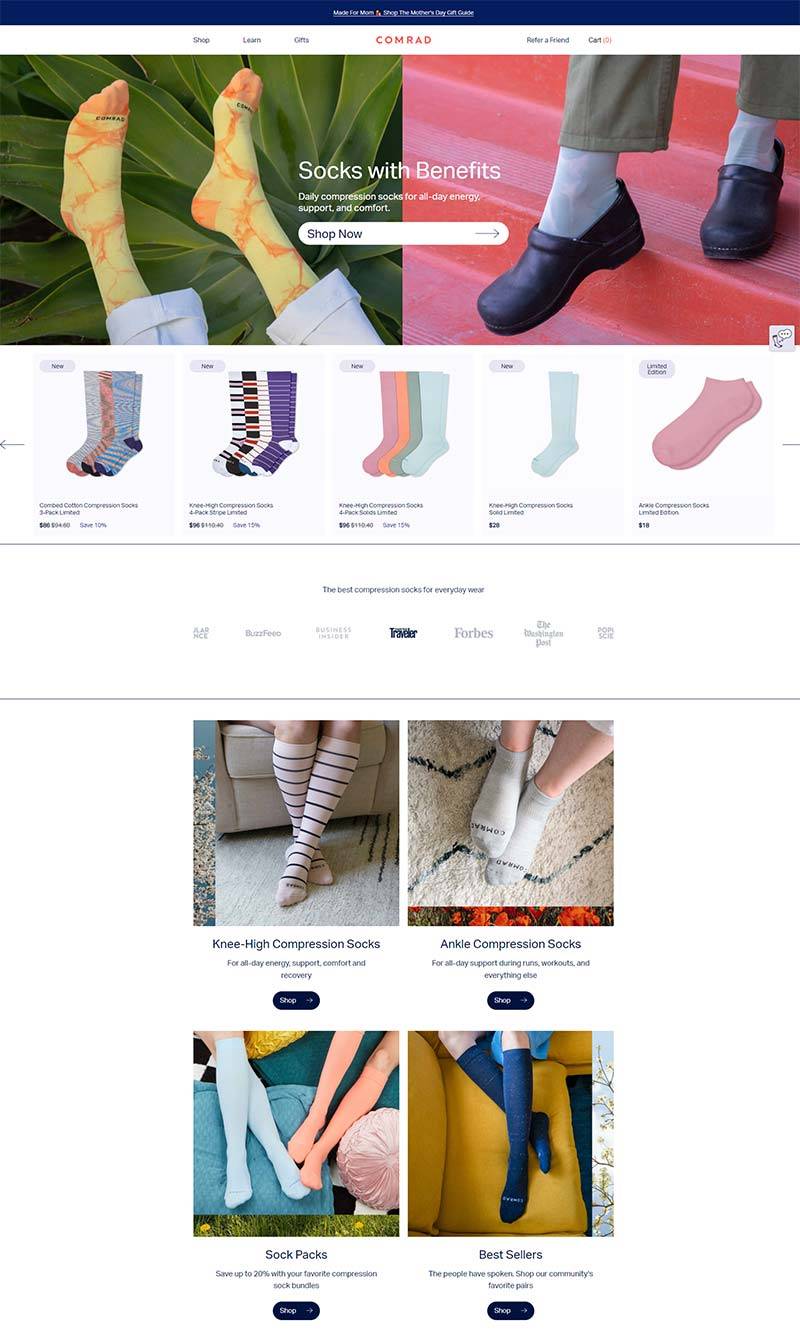 Comrad 美国压力袜品牌购物网站