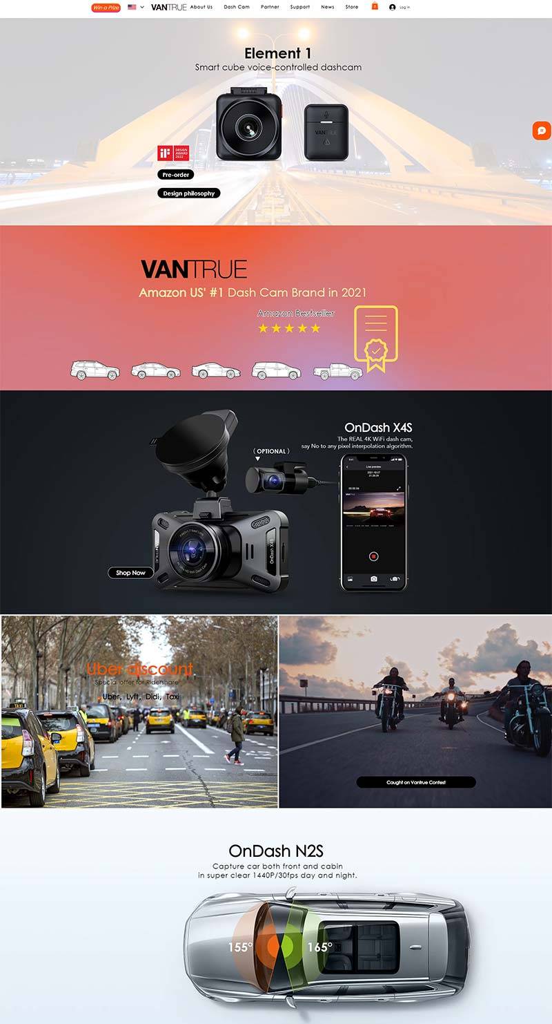 Vantrue 美国行车记录仪品牌购物网站