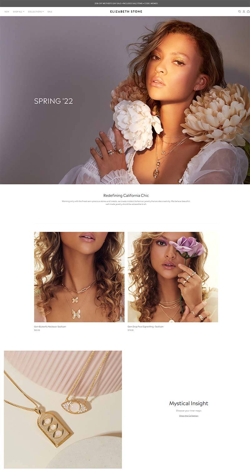 Elizabeth Stone 美国高级珠宝品牌购物网站