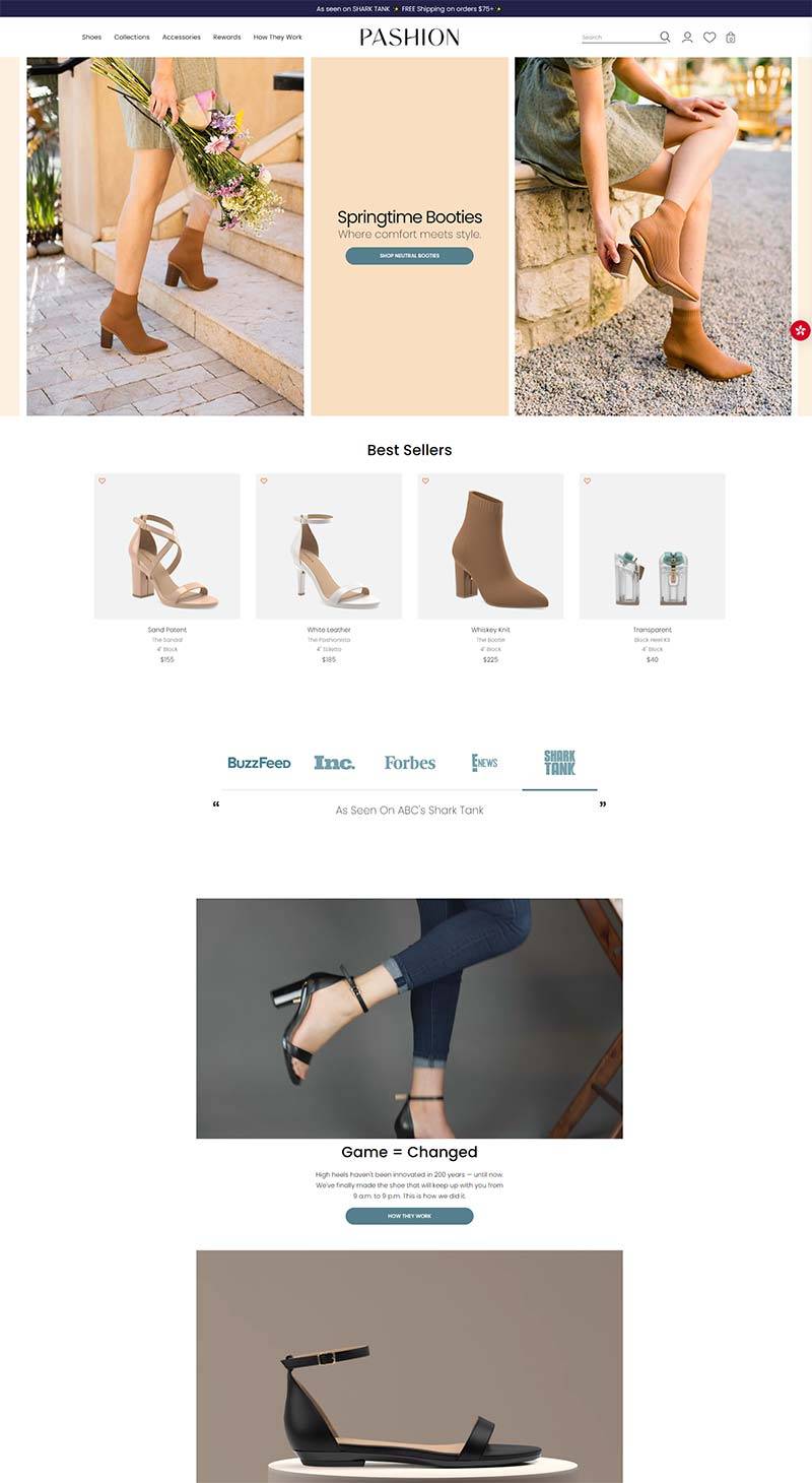 Pashion Footwear 美国多功能高跟女鞋购物网站