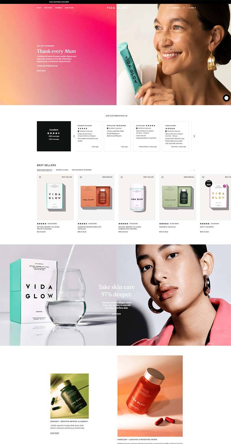 Vida Glow 澳大利亚天然胶原蛋白品牌购物网站