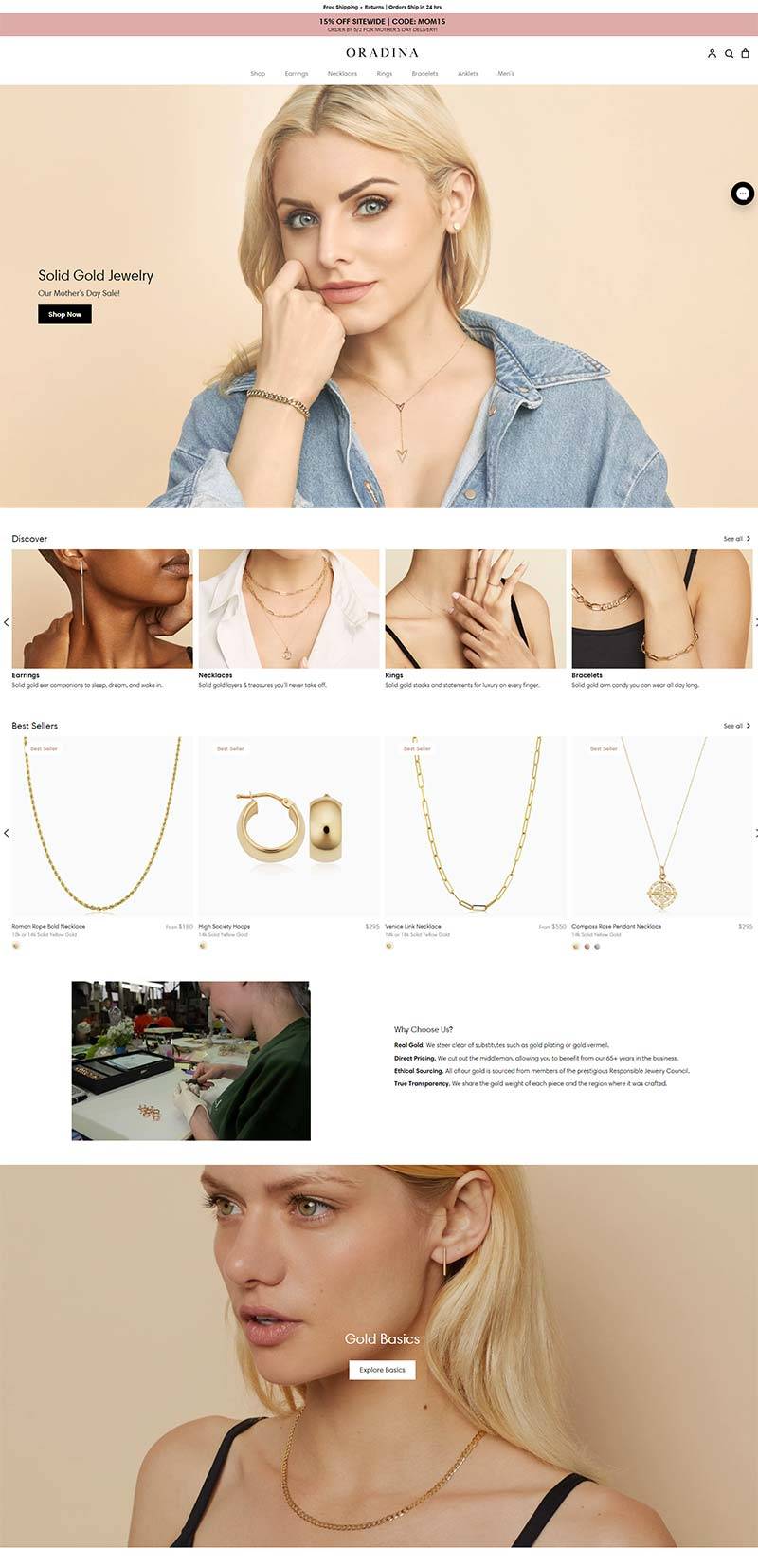 Oradina 美国高级珠宝品牌购物网站