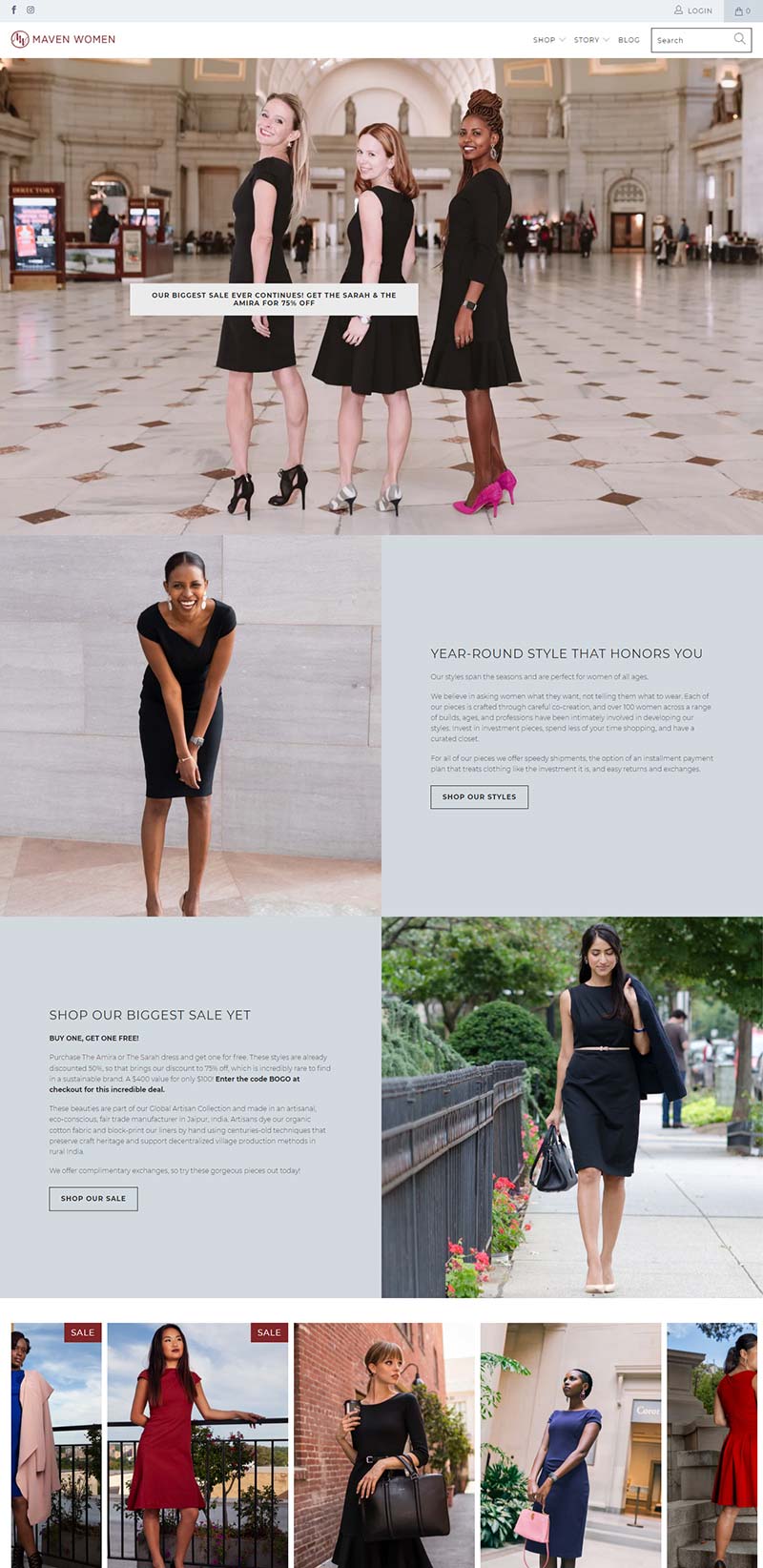 Maven Women 美国职业女装品牌购物网站