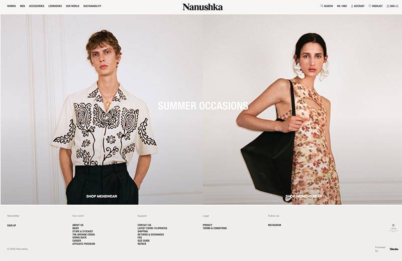 Nanushka 匈牙利高端服饰品牌购物网站