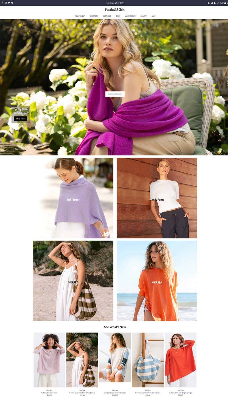 Paula & Chlo 美国女性时尚品牌购物网站