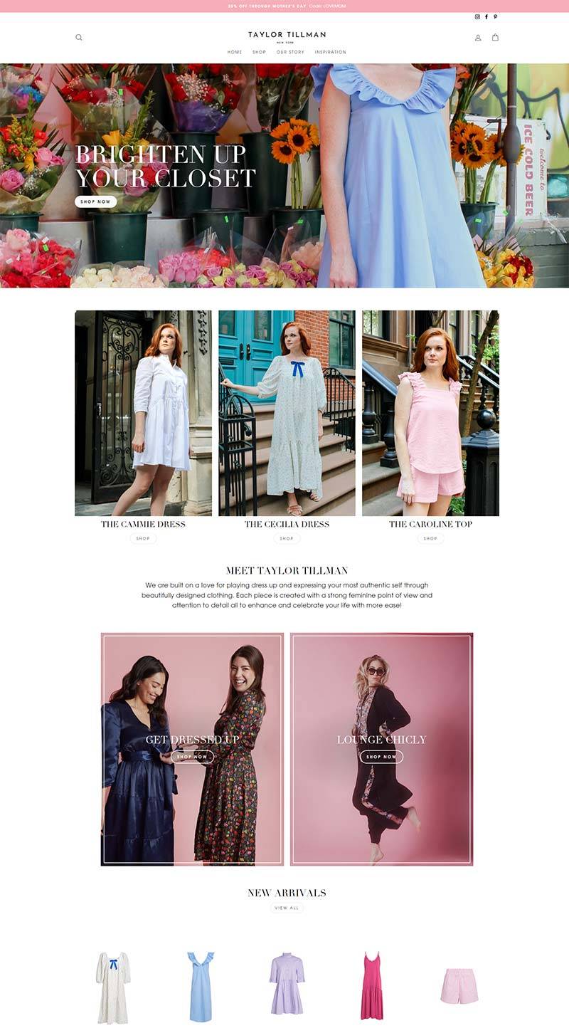 Taylor Tillman 美国时尚女装品牌购物网站
