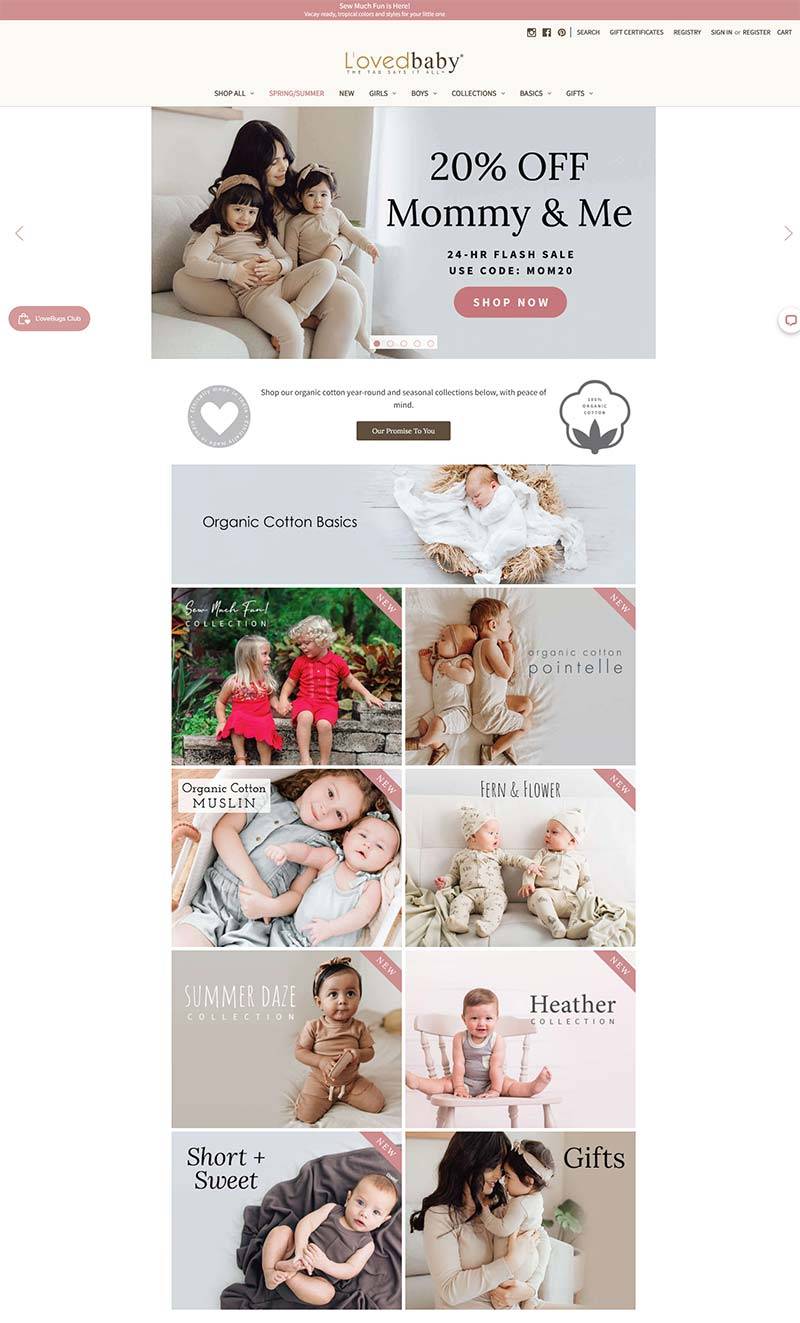 L'ovedbaby 美国有机纯棉婴儿服饰购物网站