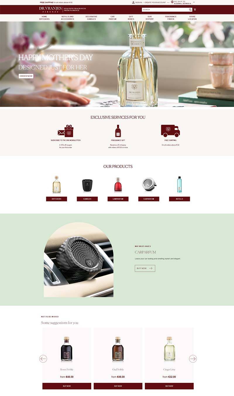 Dr.Vranjes 意大利奢华香水品牌购物网站