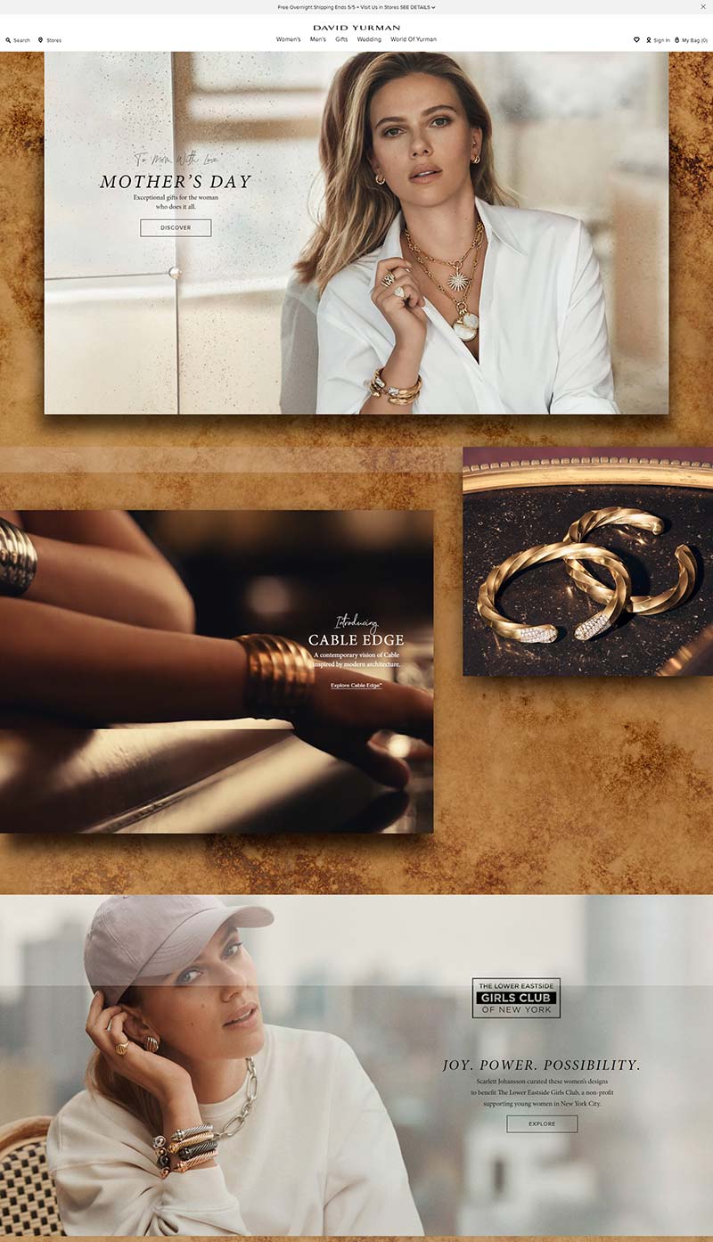 David Yurman 美国奢侈珠宝手表品牌购物网站