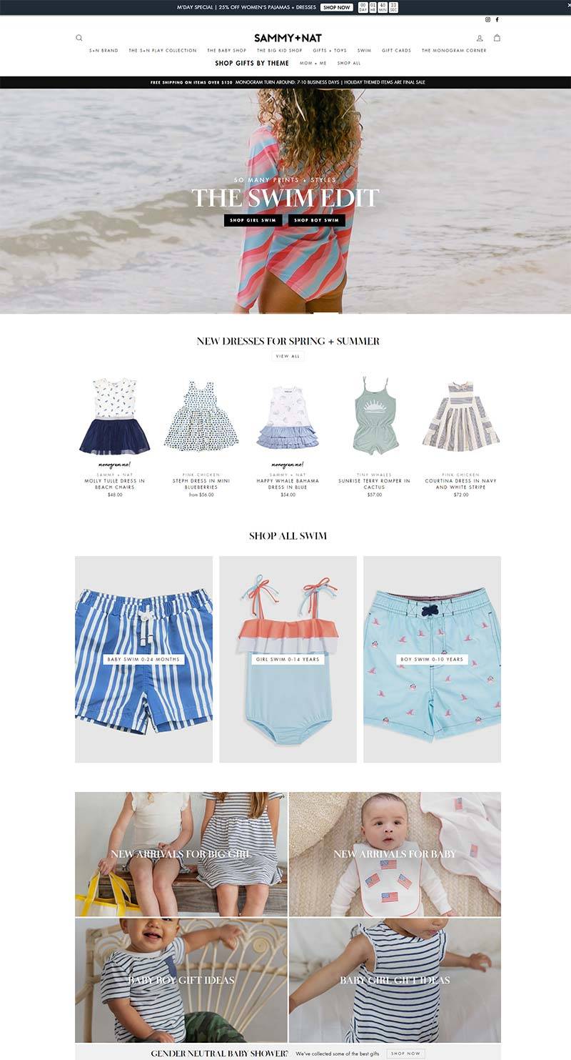 Sammy + Nat 美国婴童时装品牌购物网站