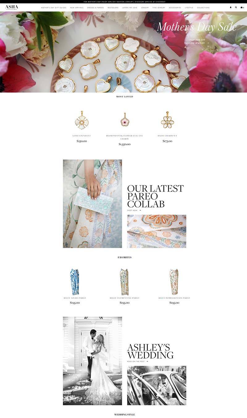 ASHA by ADM 美国高级时尚珠宝品牌购物网站