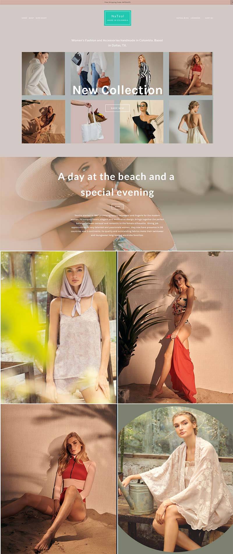 NaTeal 美国女性时装配饰品牌购物网站