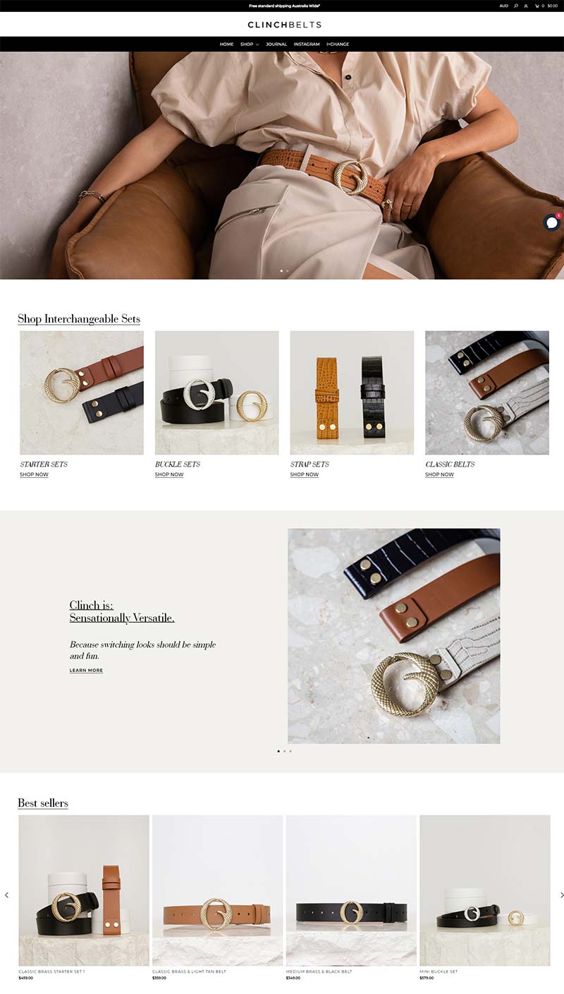 Clinch Belts 美国时尚腰带配饰品牌购物网站
