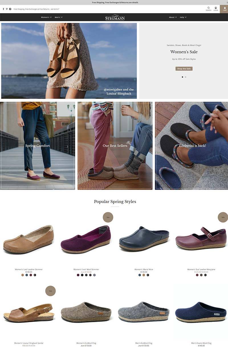 Stegmann 美国时尚羊毛鞋履购物网站