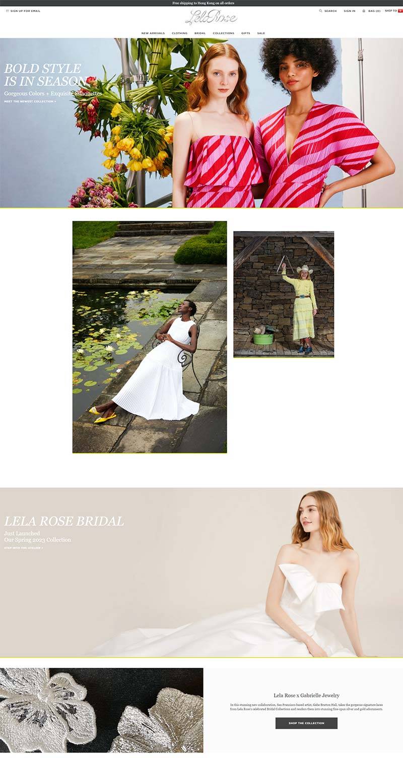 Lela Rose 美国高端女性成衣品牌购物网站