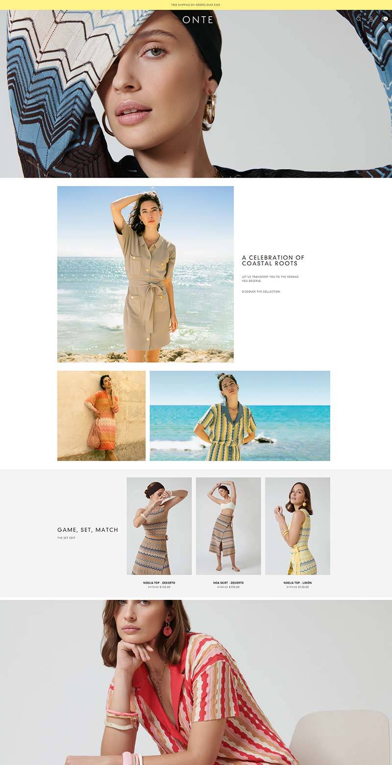 ONTE 澳大利亚高端女性时装品牌购物网站