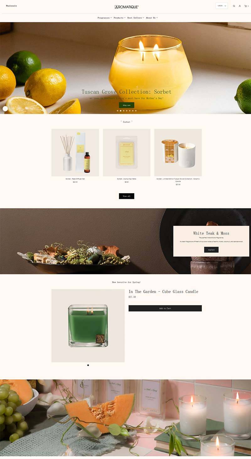 Aromatique 美国植物香氛装饰品牌购物网站