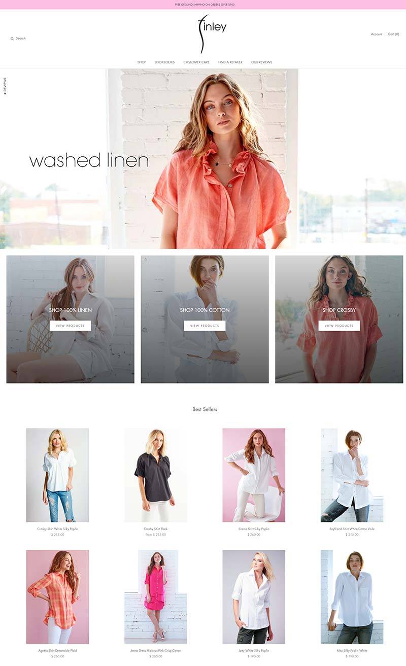 Finley Shirts 美国设计师女性时装购物网站