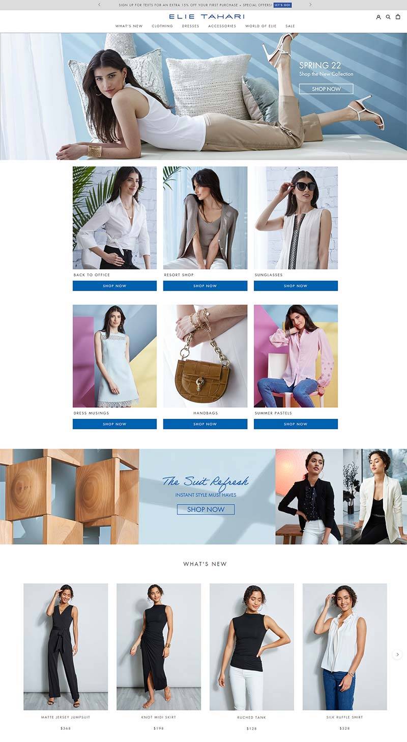 Elie Tahari 美国知名设计师女装品牌购物网站