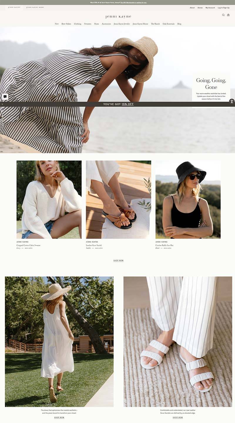 Jenni Kayne 美国加州生活女装品牌购物网站