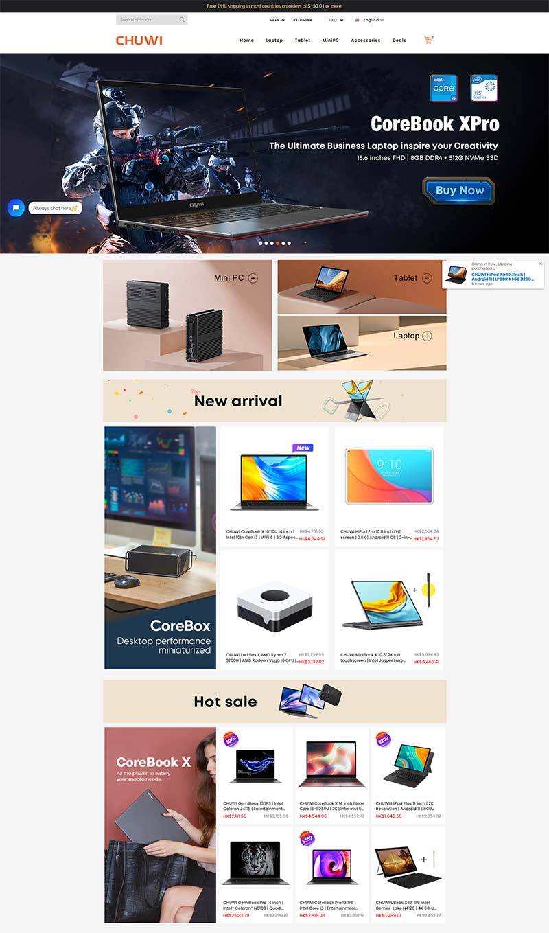 Chuwi 中国数码电子产品购物网站