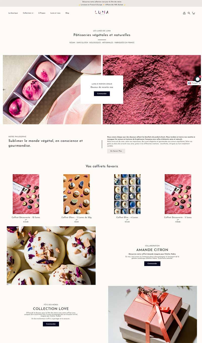 Luna Création 法国天然果蔬糕点购物网站