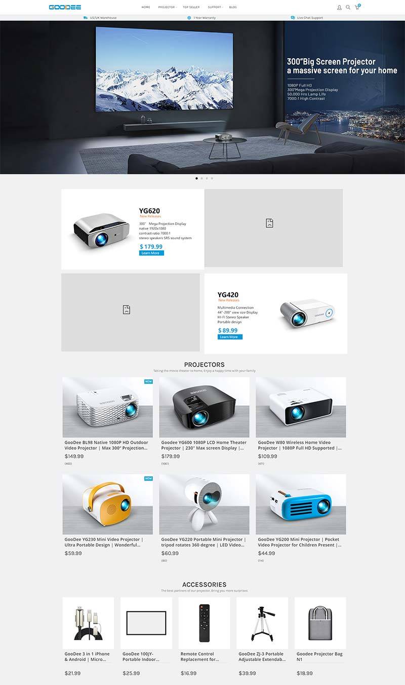 GOODEE 中国智能投影机品牌购物网站