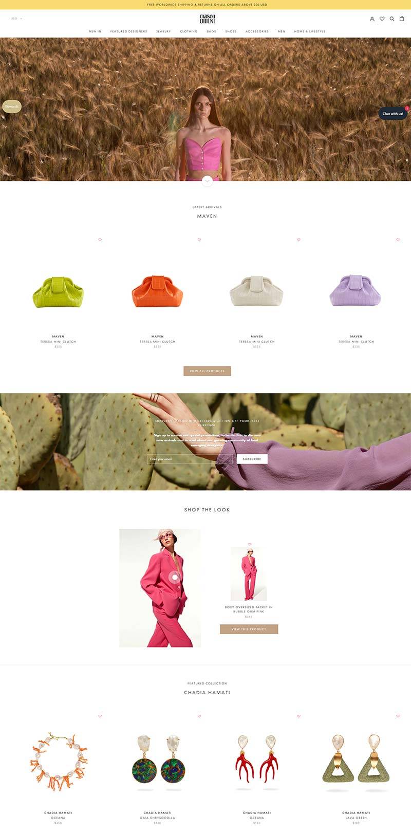 Maison Orient 美国时尚服装配饰品牌购物网站