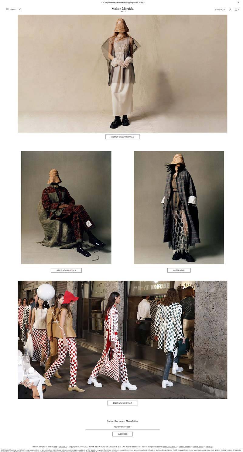 Maison Margiela 比利时设计师时装购物网站