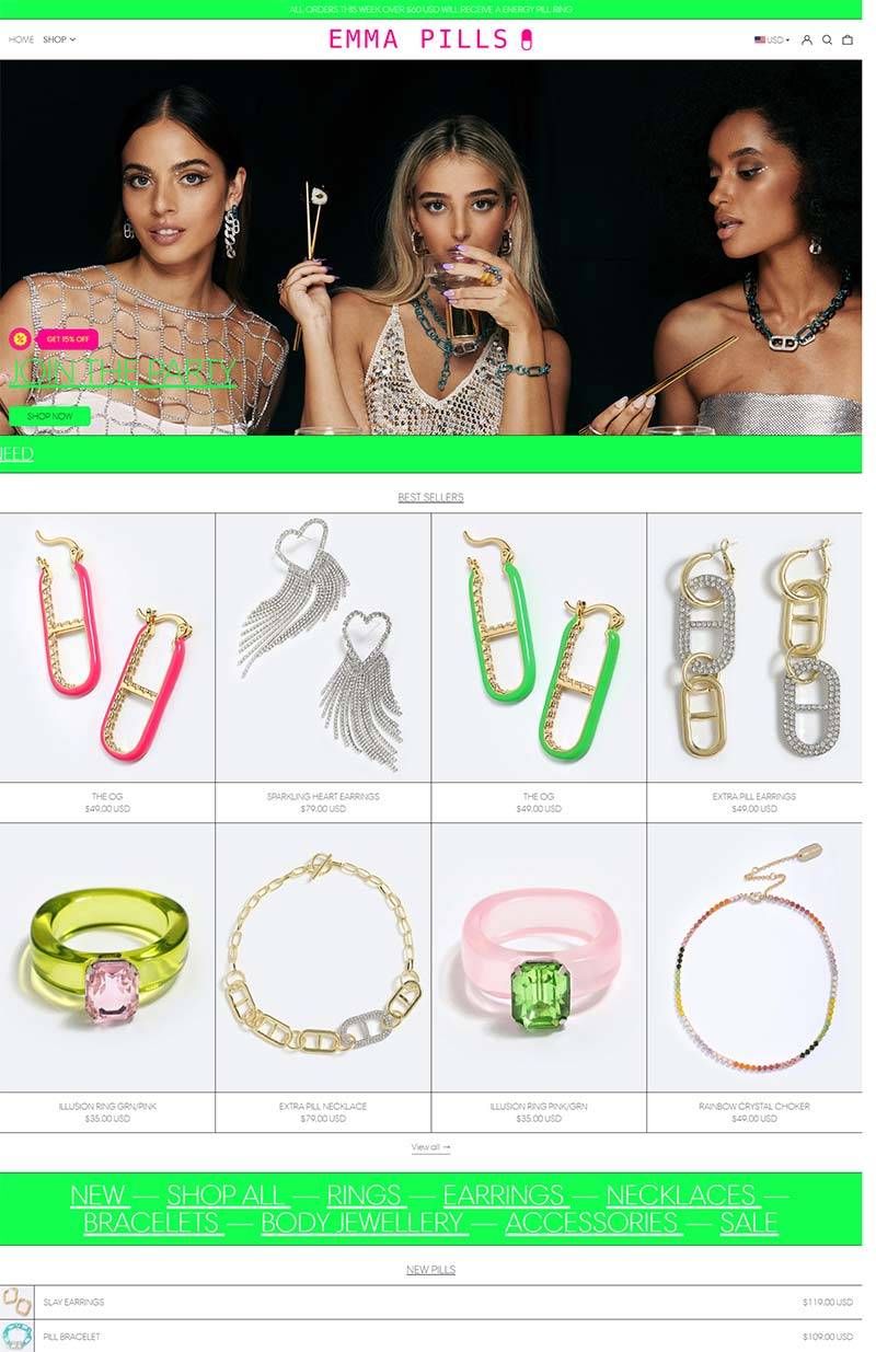 Emma Pills 澳大利亚个性珠宝品牌购物网站
