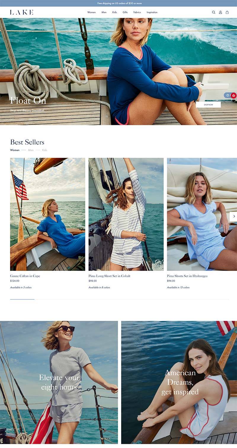LAKE Pajamas 美国休闲睡衣品牌购物网站