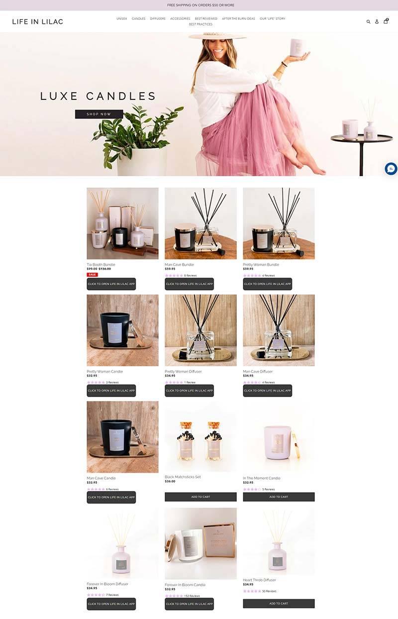 Life in Lilac 美国香氛蜡烛品牌购物网站