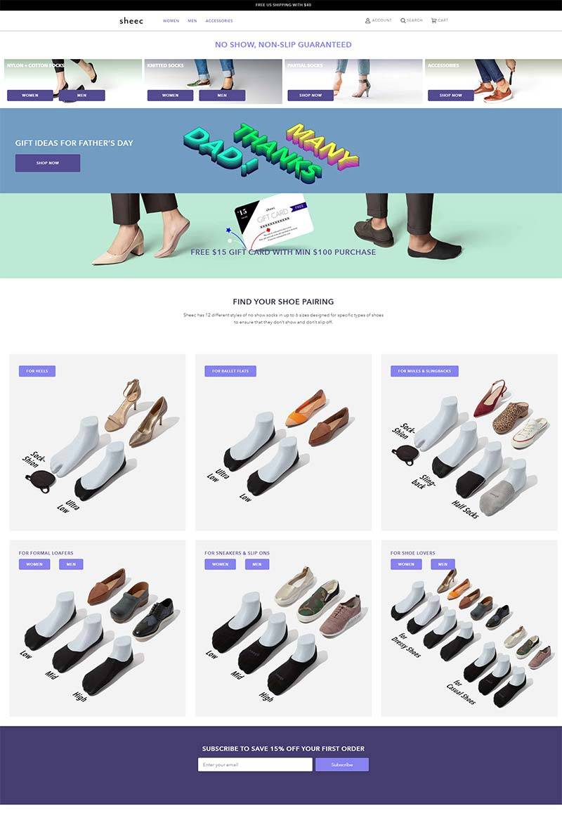 Sheec Socks 美国隐形袜品牌购物网站