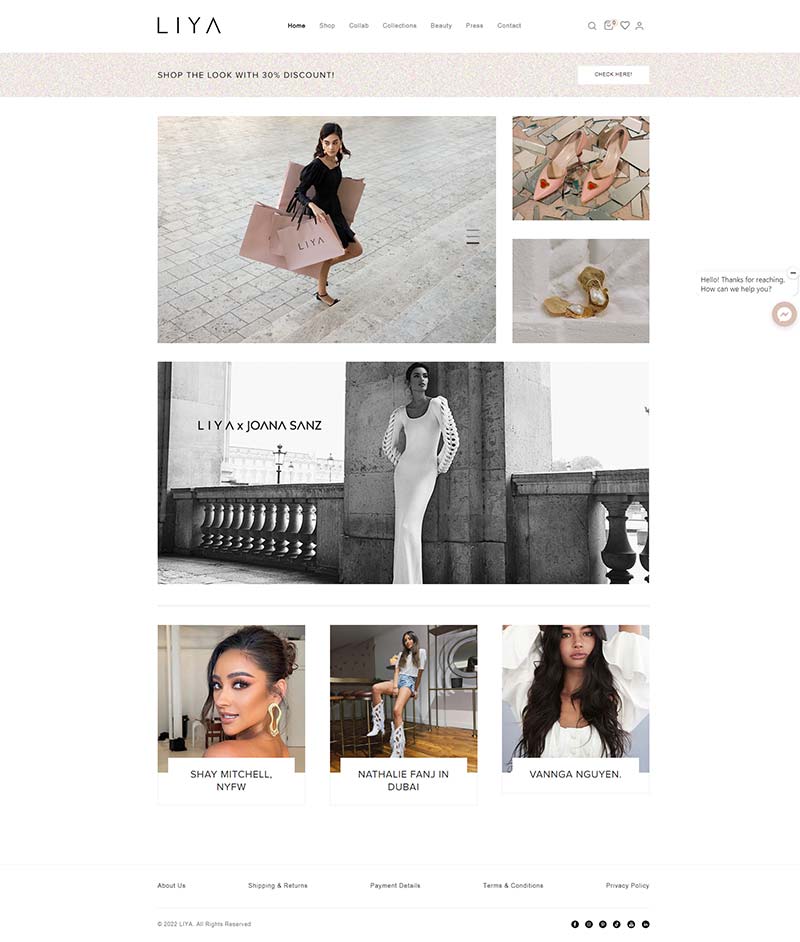 LIYA 美国时尚设计师女装品牌网站