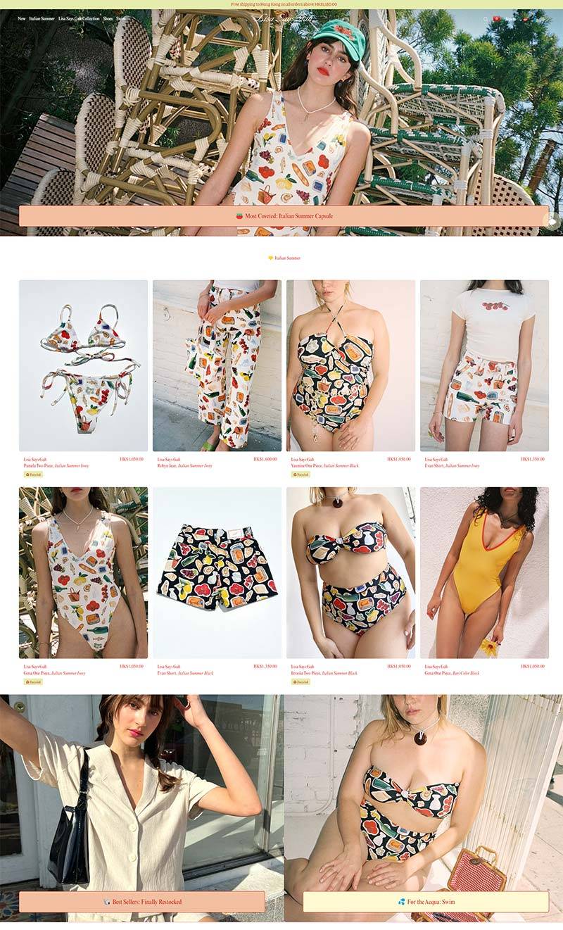 Lisa Says Gah 美国精品女装品牌购物网站