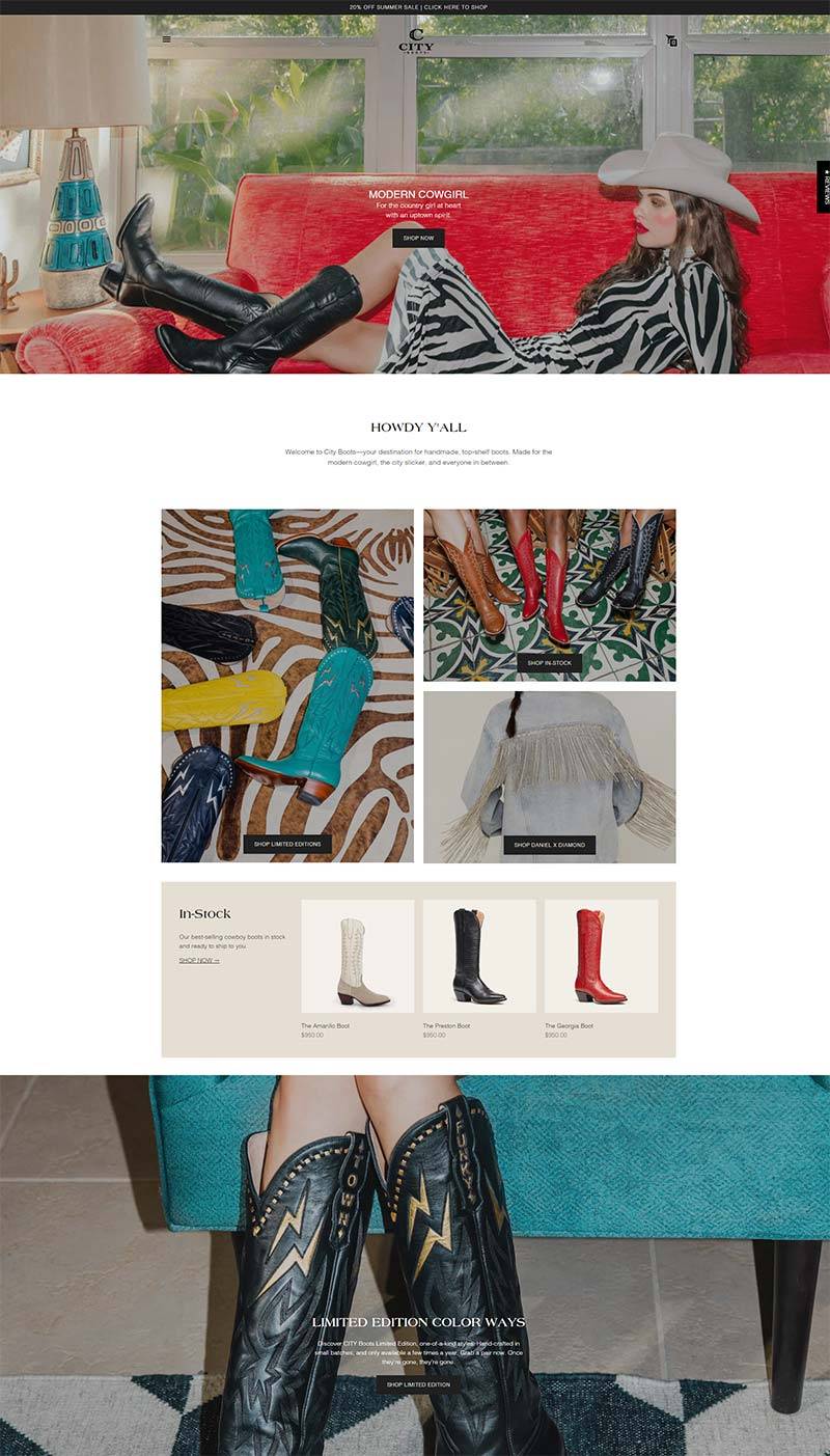 City Boots 美国时尚女靴品牌购物网站