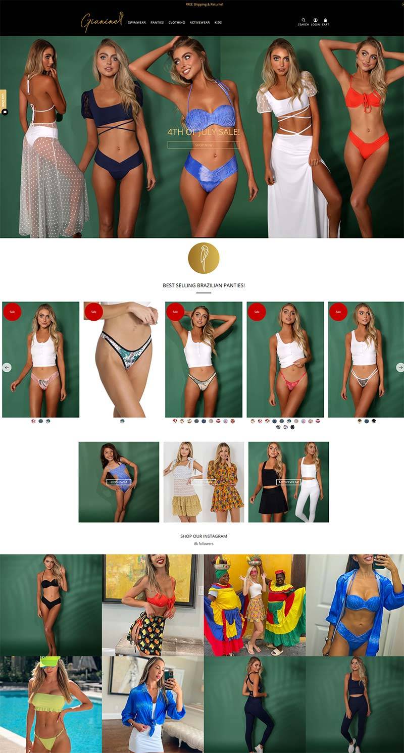 Gianine Bikini 巴西时尚比基尼泳装购物网站