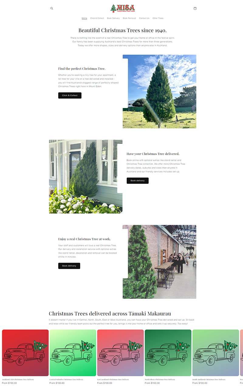 Misa Christmas Trees 新西兰圣诞树专营订购网站