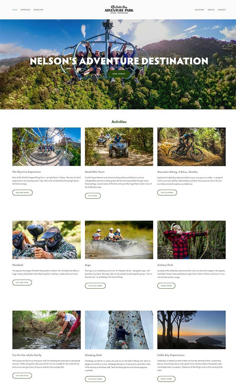 Cable Bay Adventure Park 新西兰国家公园活动订阅网站