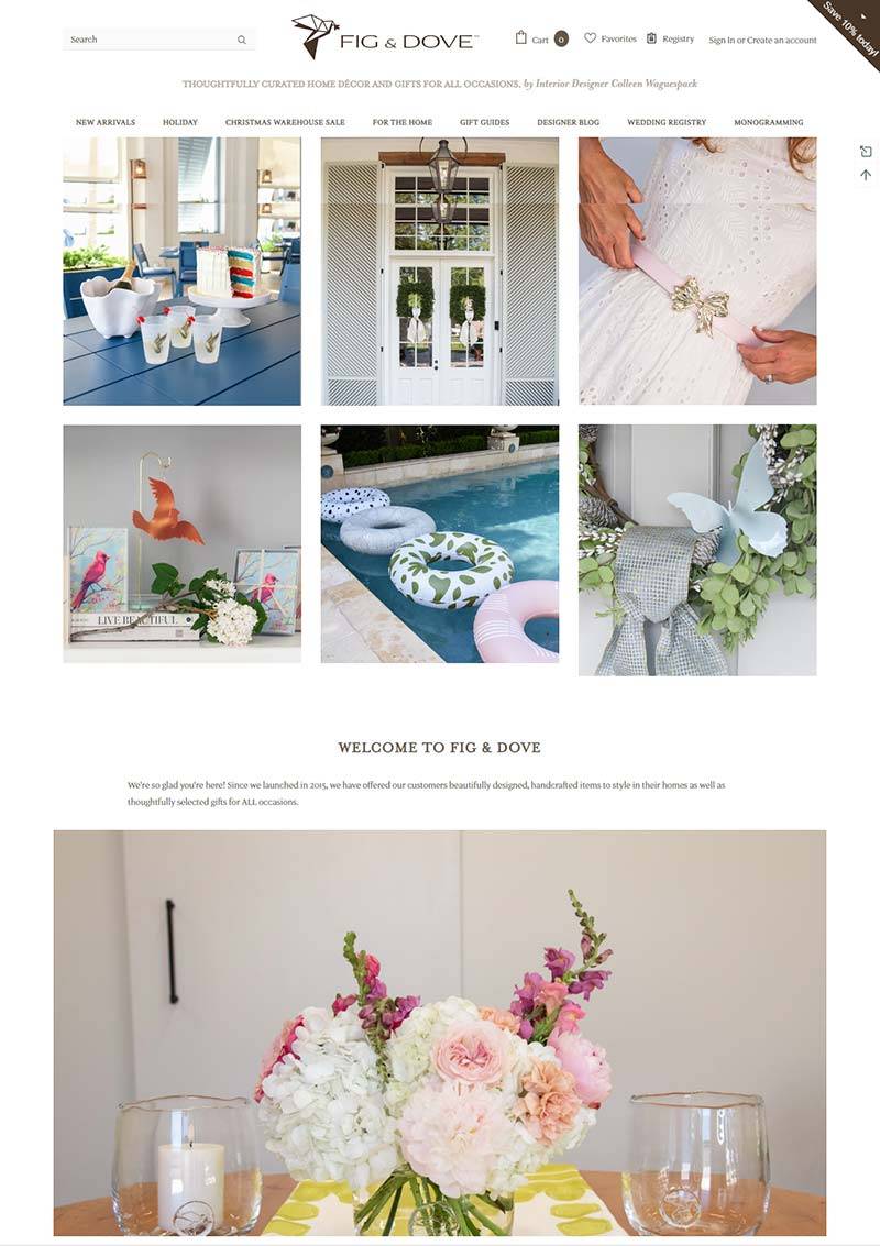 Fig & Dove 美国室内家居装饰品牌网站