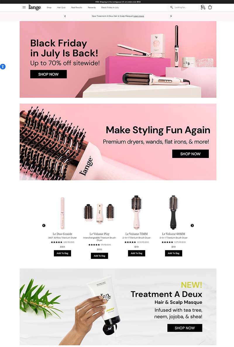 L'ange Hair 美国专业护发工具产品购物网站