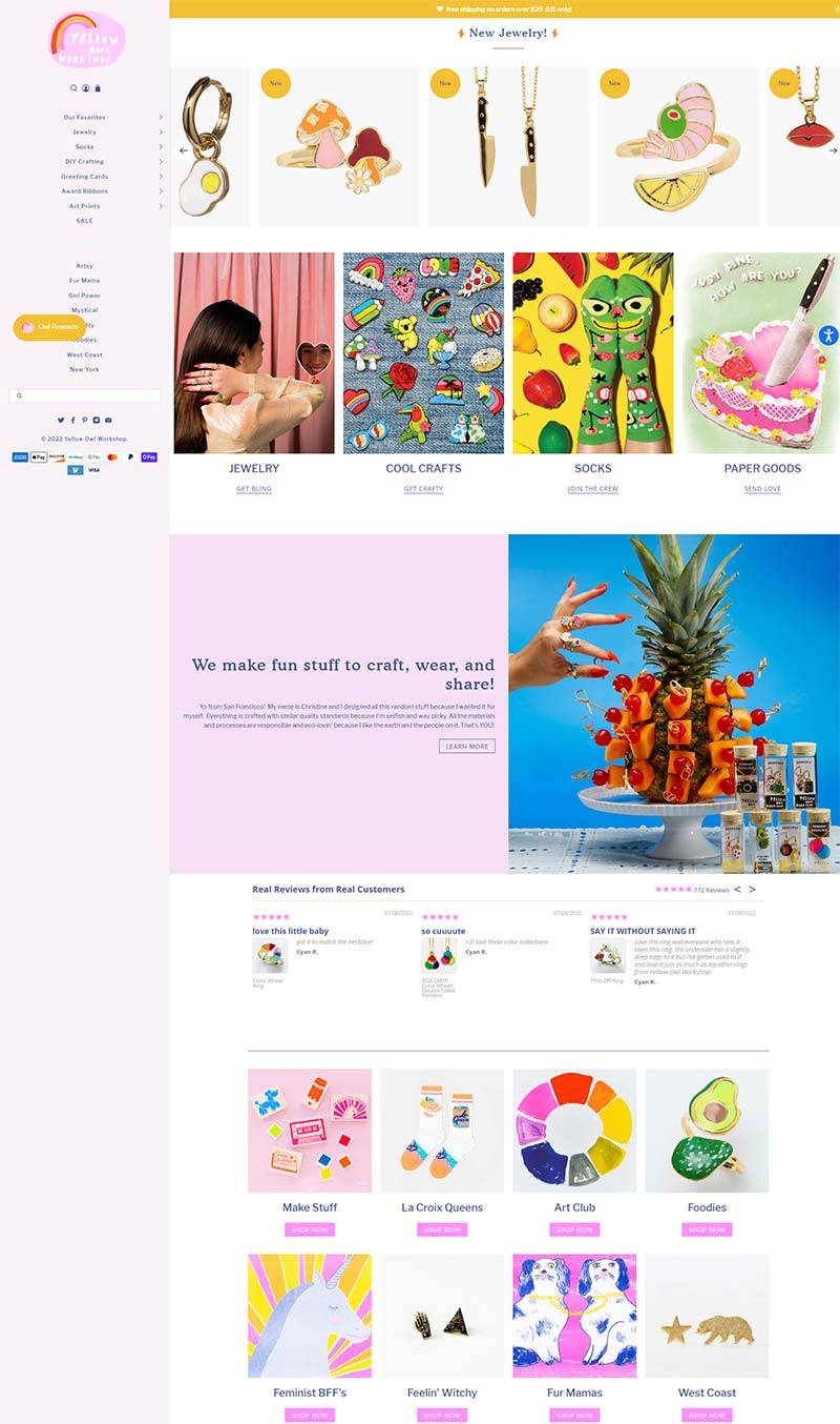 Yellow Owl Workshop 美国创意手动产品购物网站