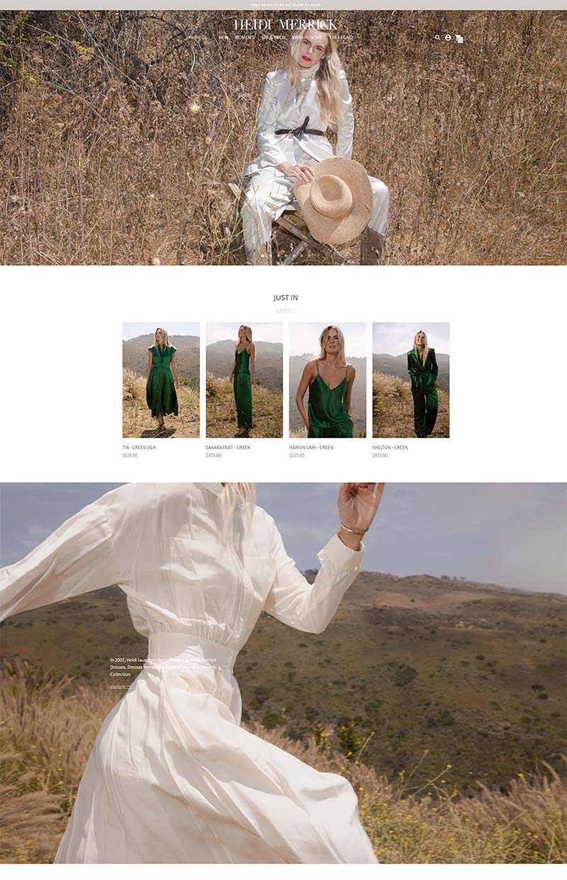 Heidi Merrick 美国极简风格女装购物网站
